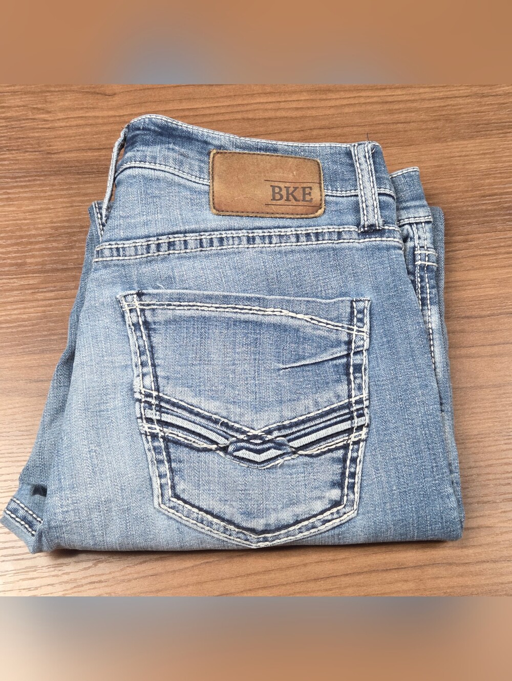 BKE Buckle Black Jake Bootleg Stretch Jeans Men's 34 S Blue Denim Pants Boot